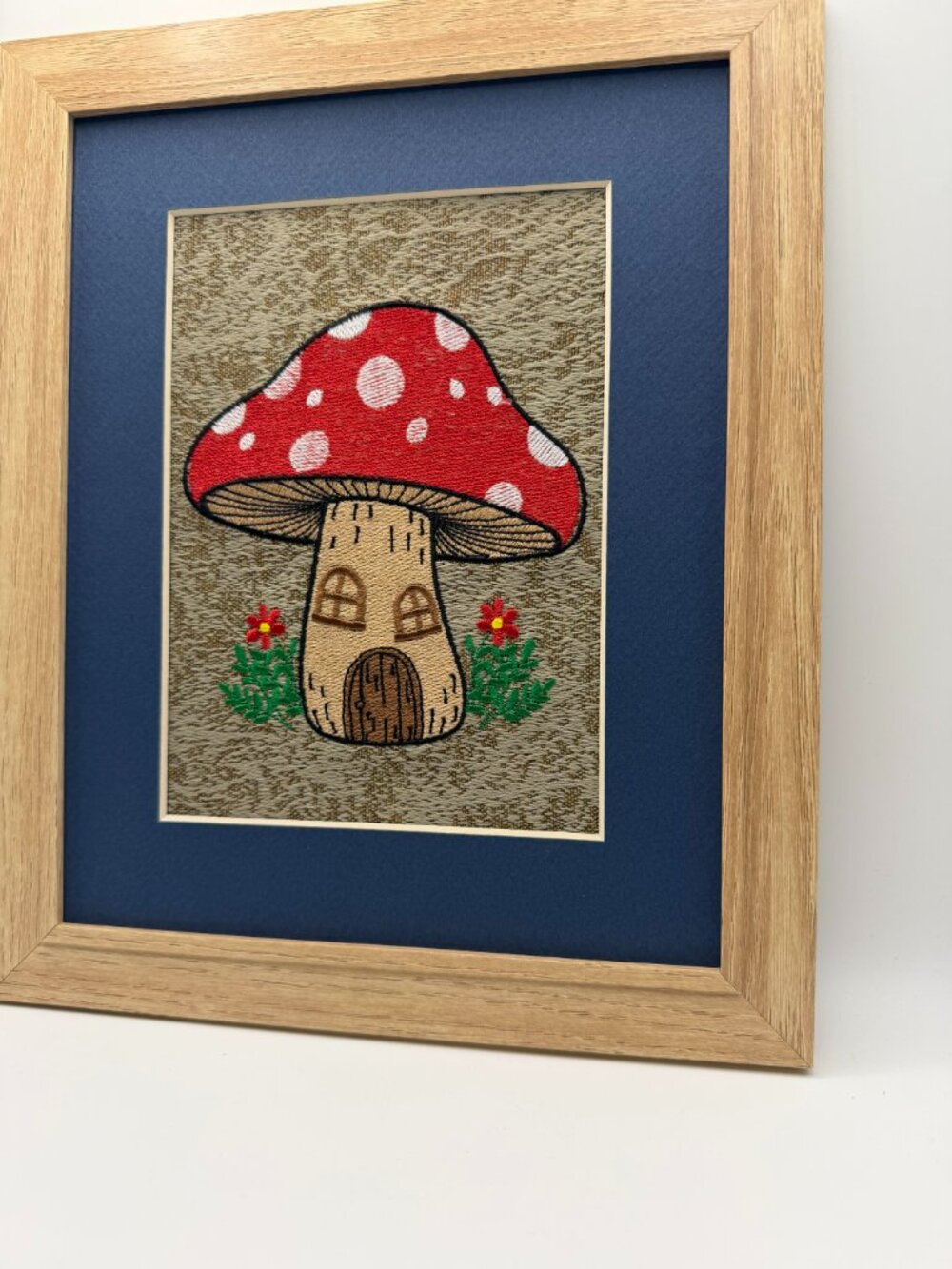 Homemade Mushroom Cottage Embroidery Art - Picture 6 of 7